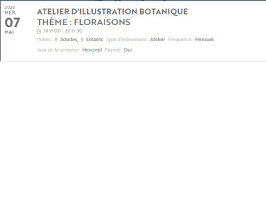 ATELIER D'ILLUSTRATION BOTANIQUE THÈME : FLORAISONS photo