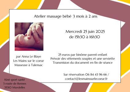 Atelier Massage bébé photo