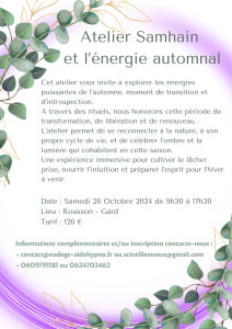 Atelier Samhain et l'énergie automnal photo