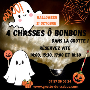 Chasse aux bonbons d'Halloween sous terre photo