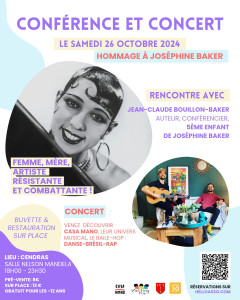 Conférence Joséphine BAKER par son 5éme enfant et concert du groupe Casa Mano photo