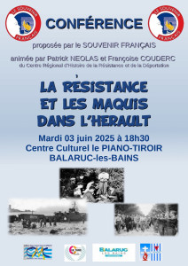 Conférence "La Résistance et les Maquis dans l'Hérault" photo