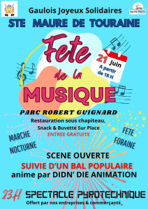Fete de la musique et marché nocturne et feux d'artifice photo