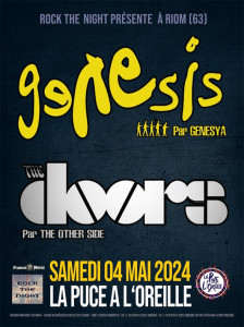 GENESYA tribute Genesis + THE OTHER SIDE tribute The Doors / Par Rock The Night photo