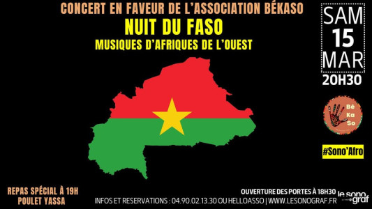 La nuit du Faso BF Musique  d'Afrique de l'Ouest Concert solidaire pour Békaso photo