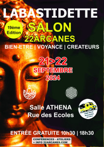 Le 19ème salon les 22arcanes les 21 et 22 septembre 2024 à Labastidette photo