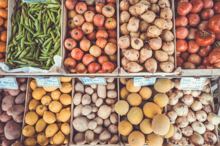 Le marché de fruits et légumes de Bassee . photo