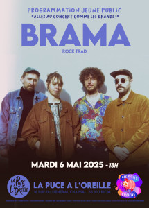 LES P'TITS PUCIENS - BRAMA , CONCERT JEUNE PUBLIC A LA PUCE A L'OREILLE photo