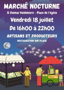 Marché en nocturne St Dalmas photo