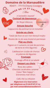 Menu de St Valentin  photo