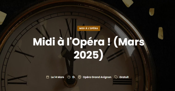 Midi à l'Opéra ! (Mars 2025) photo