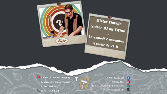 Mister Vintage - Soirée DJ au T'Wine photo