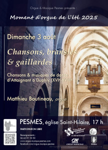 Moment d'orgue de l'été. Chansons et musiques de danses d'Attaignant à Duphly ( photo