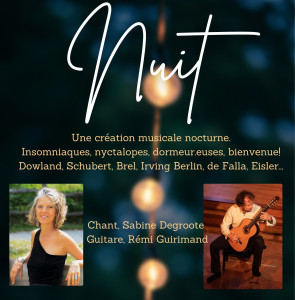 Nuit Chanteuse contralto et guitare avec Sabine Degroote et Rémi Guirimand photo