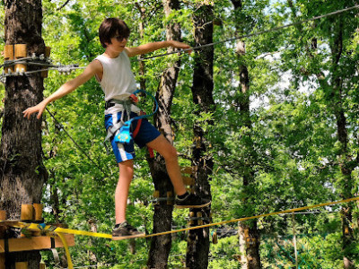 Parc aventure Accro-Tyro. Accrobranche à Cordes sur Ciel photo