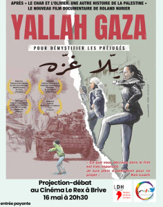 Projection de Yallah Gaza au Rex (Brive) photo