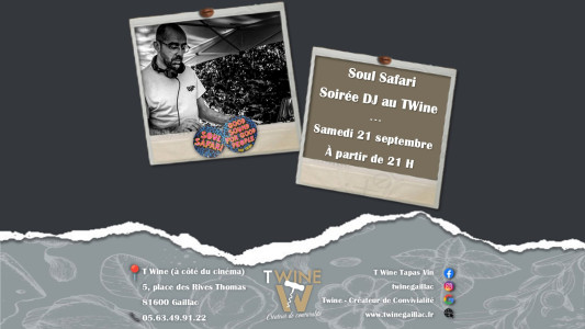 Soirée DJ avec Soul Safari au T'Wine photo