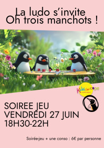 Soirée-jeux Oh 3 Manchots photo