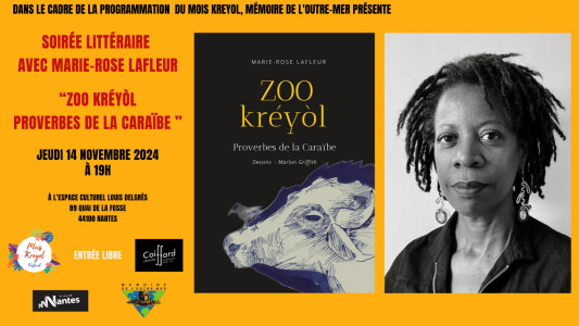 Soirée littéraire « Zoo Kréyol, proverbes de la Caraïbe » avec Marie-Rose Lafleu photo