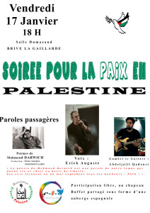 soirée pour la Paix en Palestine photo