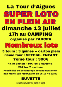 SUPER LOTO EN PLEIN AIR OMBRAGE photo
